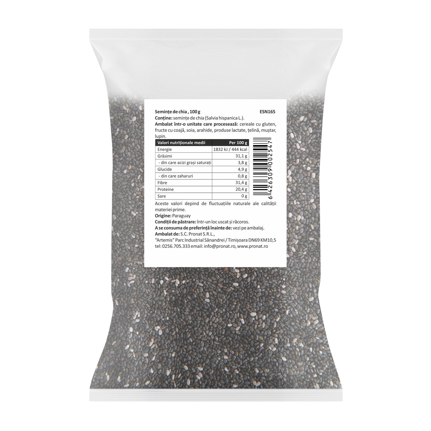 Seminte de chia, 100g Esential