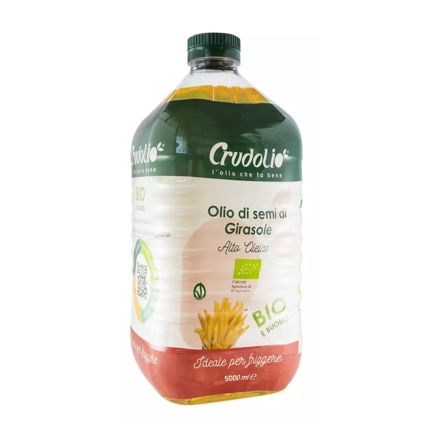 Ulei bio din seminte de floarea soarelui pentru prajit 5L Crudolio