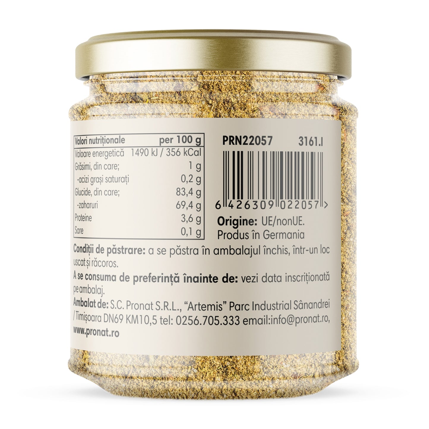 Amestec de condimente bio pentru preparate dulci, 140g Pronat