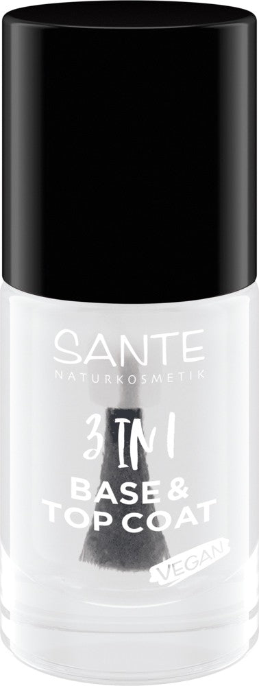 Lac de unghii 3 in 1, baza si top coat, 8ml Sante