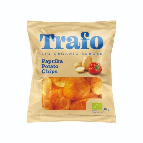 Chipsuri bio cu paprika, 40g Trafo
