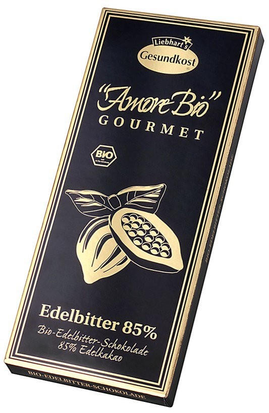 Ciocolata neagra, 85% cacao, 100g Liebhart's Amore Bio