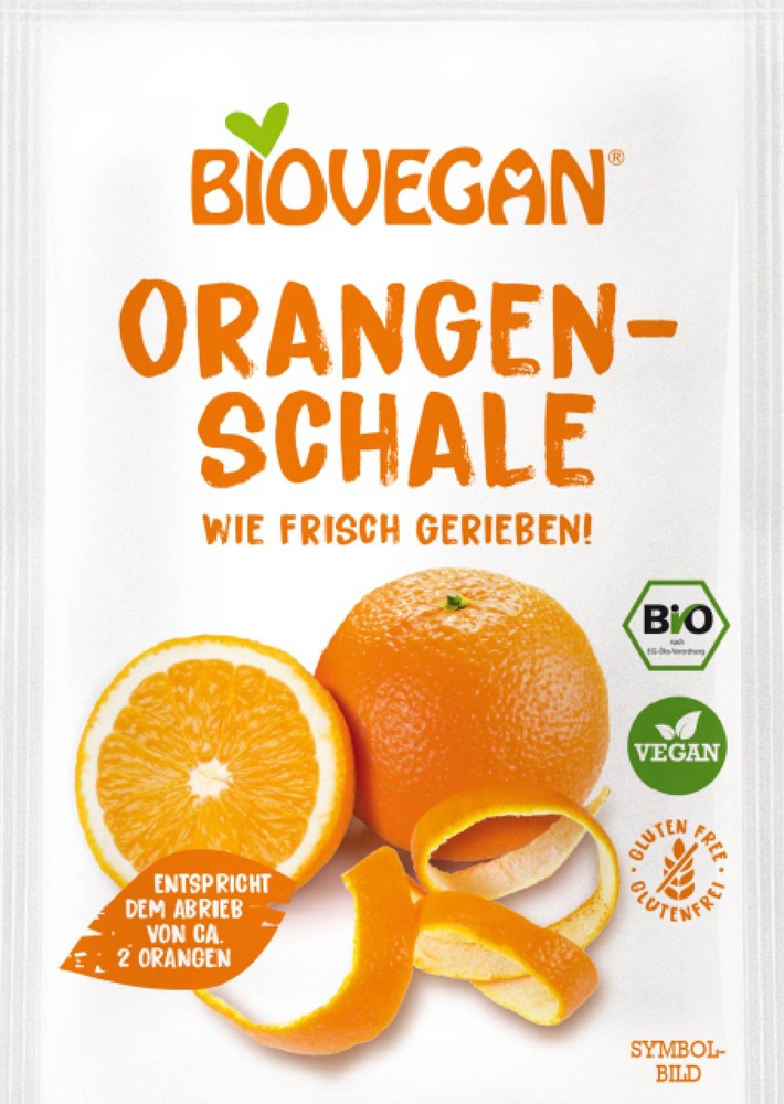 Coaja de portocala bio rasa, 9g Biovegan