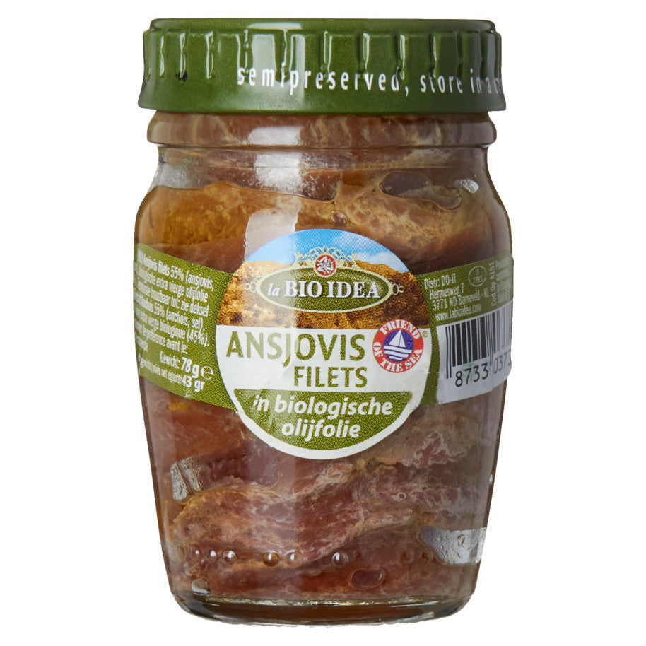 File de ansoa in ulei de masline extravirgin bio 78g Bio Idea
