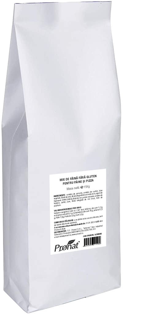 Mix de faina fara gluten pentru paine si pizza 15kg Pronat