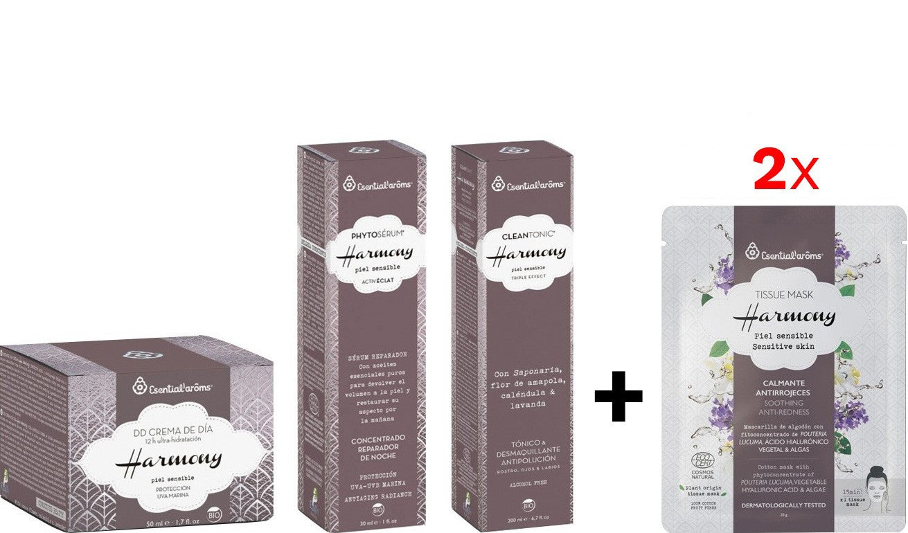 Pachetul Silver Ten sensibil crema + ser + tonic & demachiant Esentialaroms