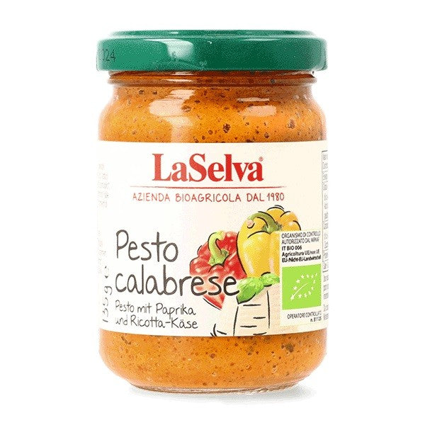 Pesto calabrese din ardei dulce bio, 135g LaSelva
