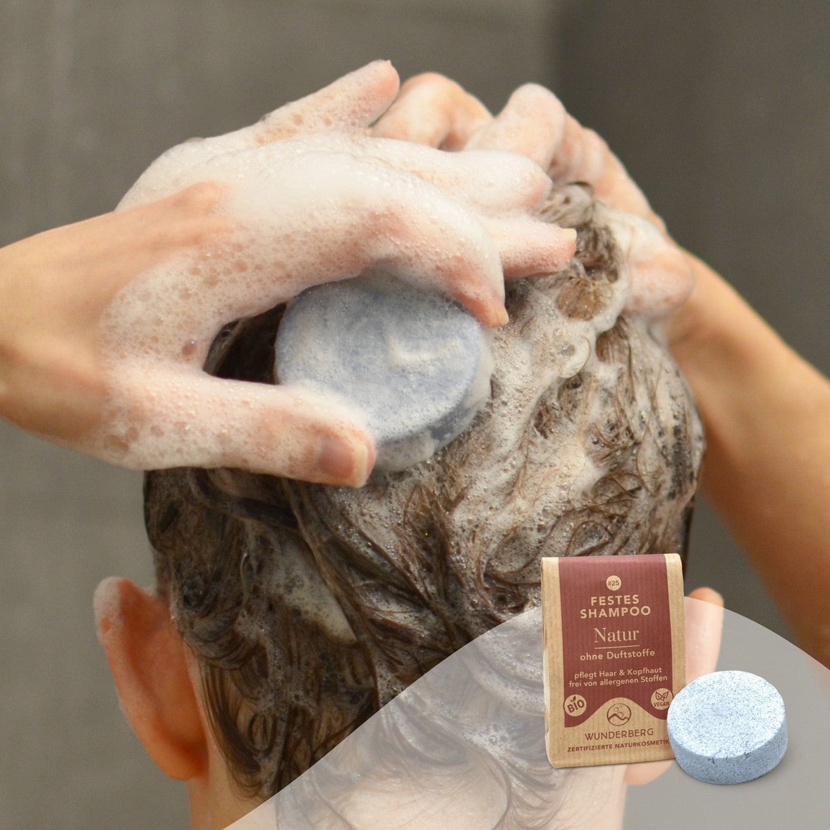 Sampon solid bio natural, 48g Wunderberg