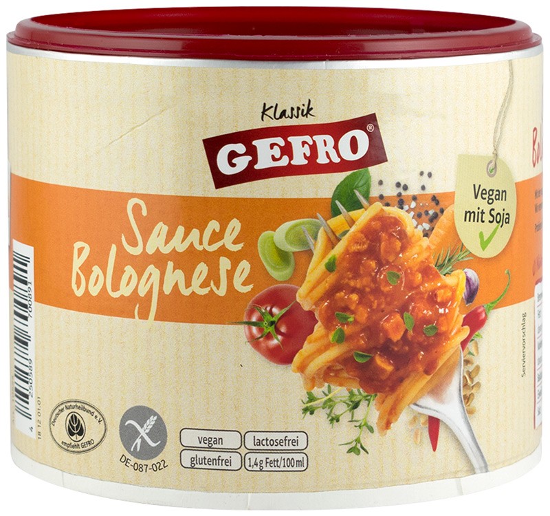 Sos bolognese vegan, cu soia, 240g Gefro