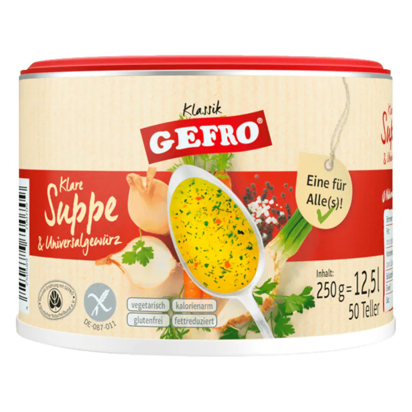 Supa de legume si condiment universal, 250g Gefro