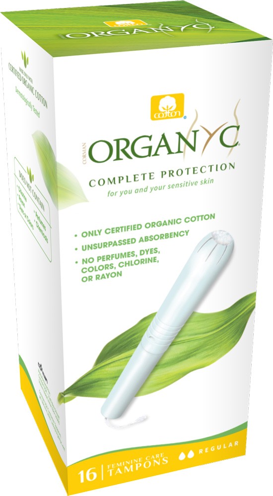Tampoane Regular din bumbac organic, cu aplicator 16 buc Organyc