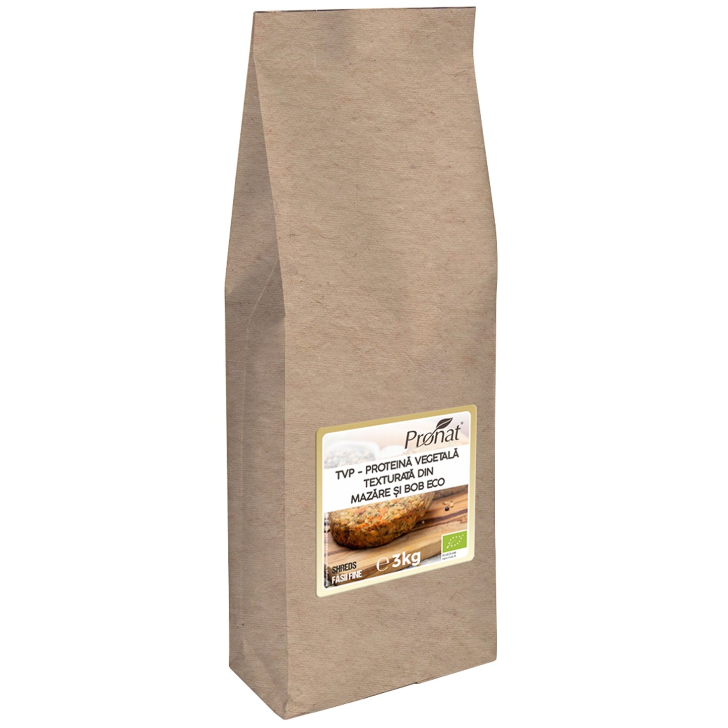 TVP - Proteina vegetala texturata din mazare si bob bio, 3kg shreds (fasii fine), Pronat