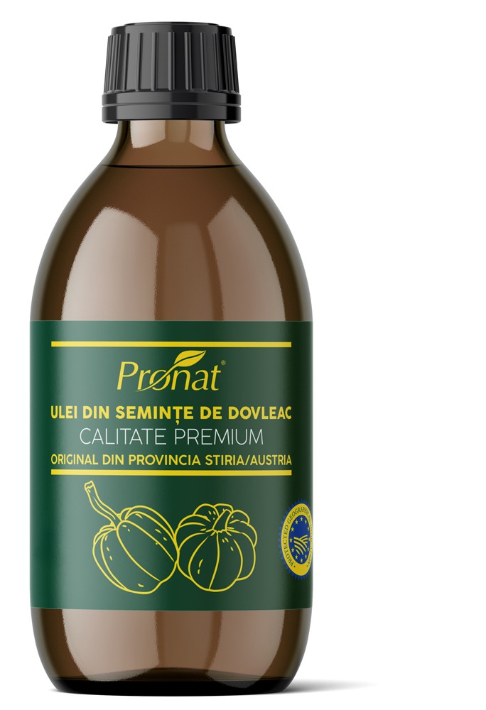Ulei din seminte prajite de dovleac, originar din provincia Stiria / Austria, 250ml Pronat