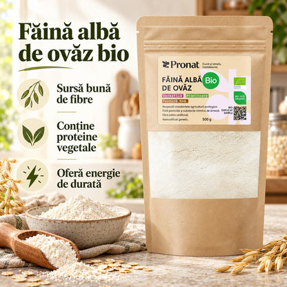 Faina alba de ovaz bio, 500g Pronat