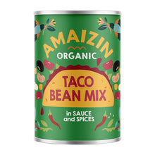 Mix bio de fasole pentru taco, în sos cu condimente, 400g Amaizin
