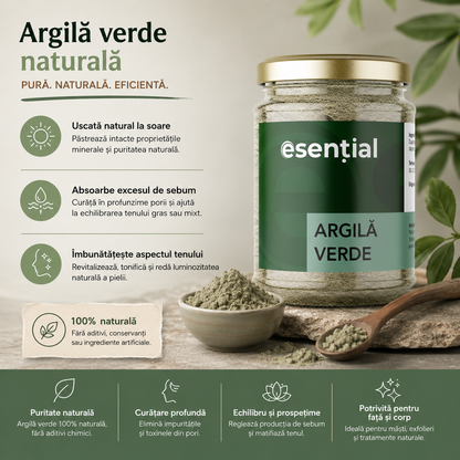 Argila verde activa ventilata Argital, 300g Esential