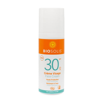 Crema bio de fata cu protectie solara SPF 30, 50ml Biosolis