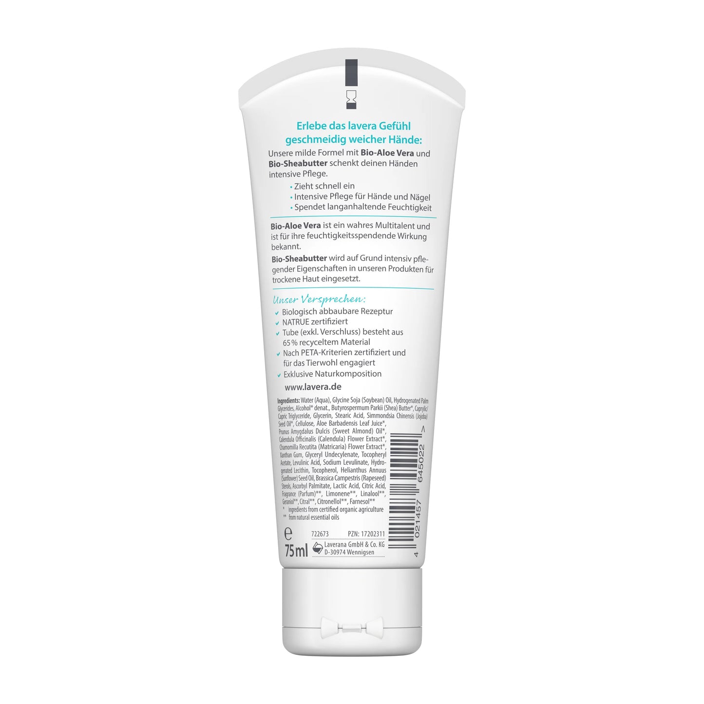 Cremă bio de mâini Basis Sensitiv, 75ml Lavera