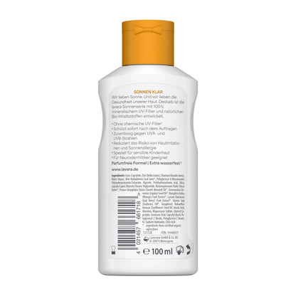 Loțiune cu protecție solară sensitiv pentru copii SPF 50, 100ml Lavera