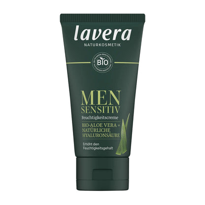 Cremă hidratantă bio Men Sensitive cu aloe vera și acid hialuronic, 50ml Lavera