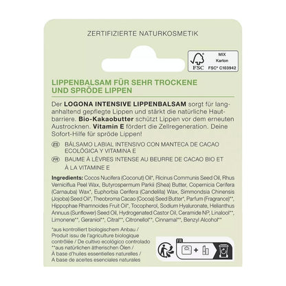 Balsam bio de buze cu unt de cacao, 4,6g Logona