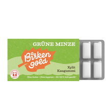 Gumă de mestecat cu xilitol, mentă verde, 12 buc/17g Birkengold