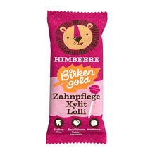 Acadea din xylitol cu zmeura pentru îngrijirea dinților, 6g Birkengold