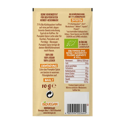 Mix bio de condimente Pumpkin Spice, 10g Biovegan