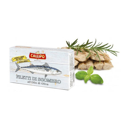 File de macrou în ulei de măsline, 125g Callipo