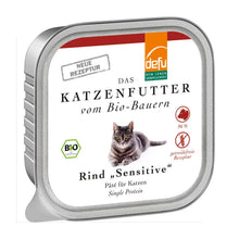 Hrana umeda pentru pisici cu vita „Sensitiv” bio – pate fin fara cereale, 100g, Defu
