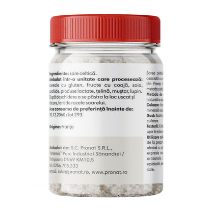 Sare celtica fina, nerafinată, neiodata, 230g, Esential