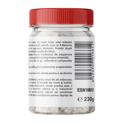 Sare celtica fina, nerafinată, neiodata, 230g, Esential