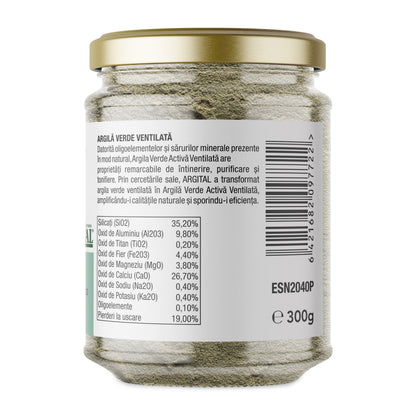 Argila verde activa ventilata Argital, 300g Esential