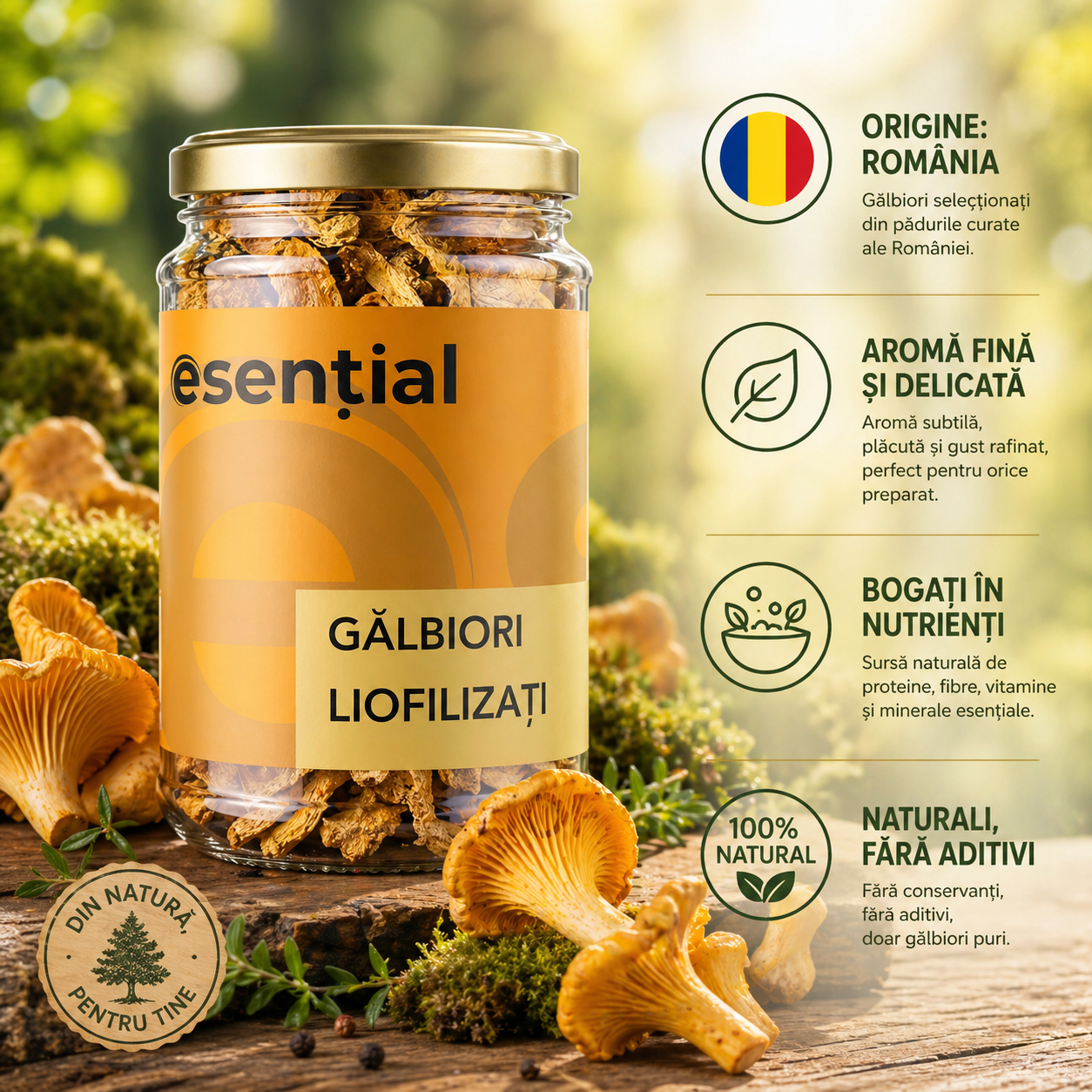 Gălbiori liofilizați, 10g Esential