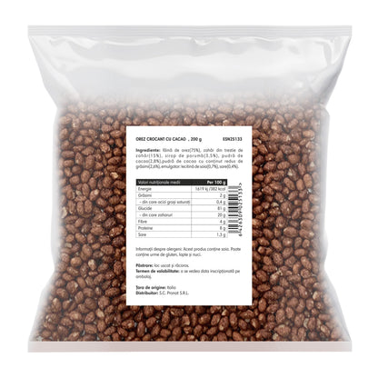 Orez crocant cu cacao, 200 g, Esential