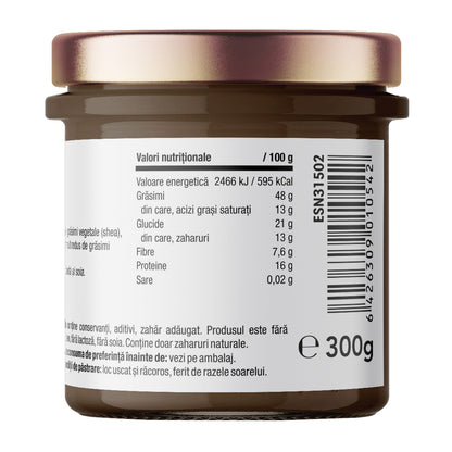 Crema de arahide cu cacao si nibs de cacao, 300 g