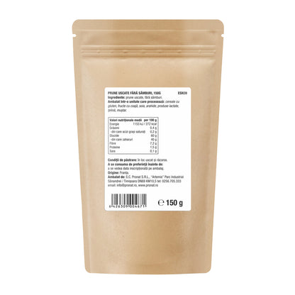 Prune fara conservanti si samburi, 150 g Esential