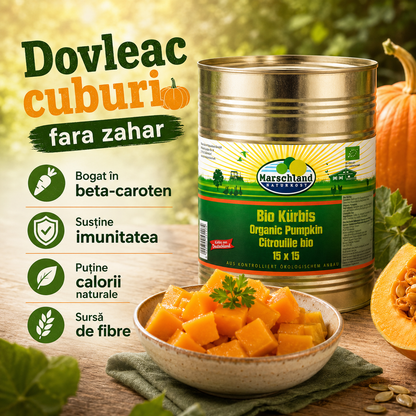 Dovleac cuburi fara zahar, 4000ml, Marschland Naturkost