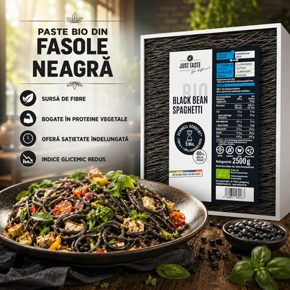 Paste bio din fasole neagră, 2500g Just Taste