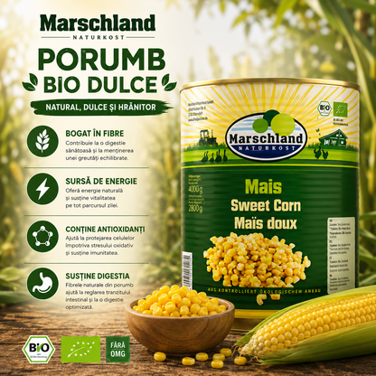 Porumb bio dulce, 4250ml, Marschland Naturkost