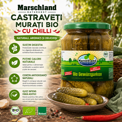 Castraveti bio cu chilli, 530g Marschland Naturkost