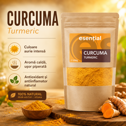 Curcuma pudra, 500g Esential