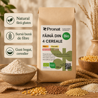 Faina bio din 4 cereale natural fara gluten, Pronat