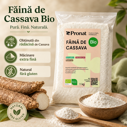 Faina bio de cassava extra fina (tapioca / manioc), 1000g Pronat