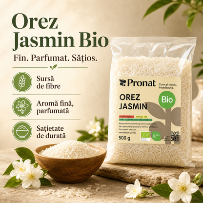 Orez Jasmin integral, bio, 500g Pronat