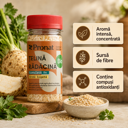 Radacina de telina bio granulata fin, 50g Pronat
