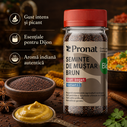 Seminte de mustar brun bio 60g Pronat