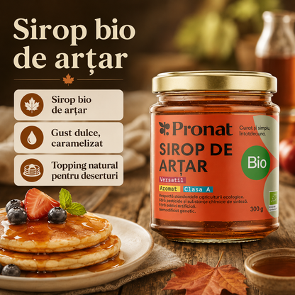 Sirop bio de artar, clasa A, 300g Pronat