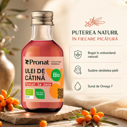 Ulei bio de catina presat la rece 30ml Pronat