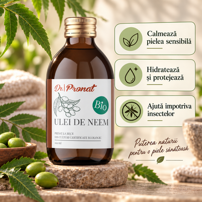 Ulei bio de neem presat la rece, 100ml Pronat